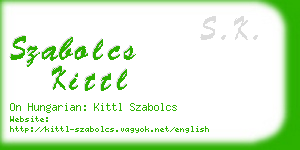 szabolcs kittl business card